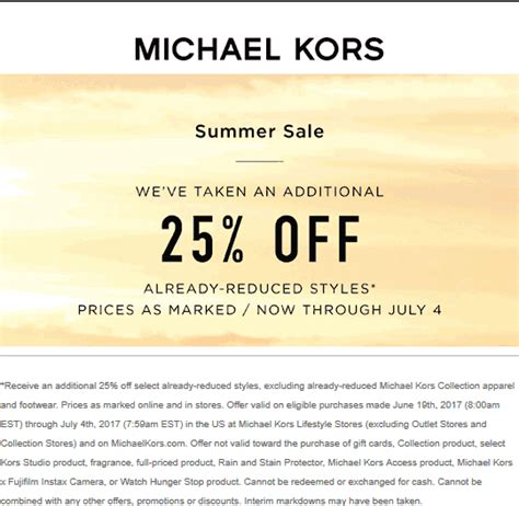 coupon code for michael kors watches|Michael Kors coupon codes 2024.